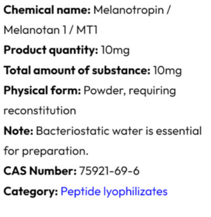 Melanotan 1 10mg